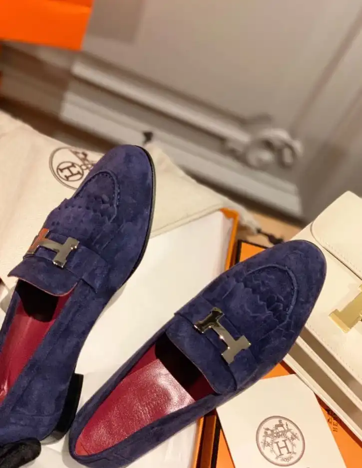 hype Hermes Leather Shoes