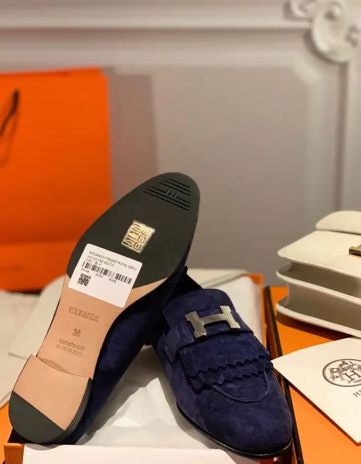 hype Hermes Leather Shoes