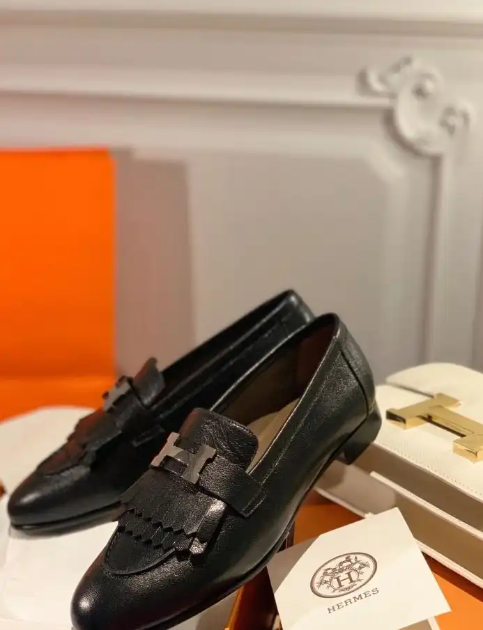 hype Hermes Leather Shoes