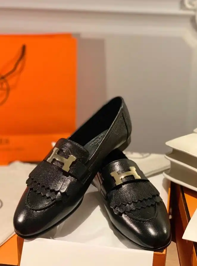 hype Hermes Leather Shoes