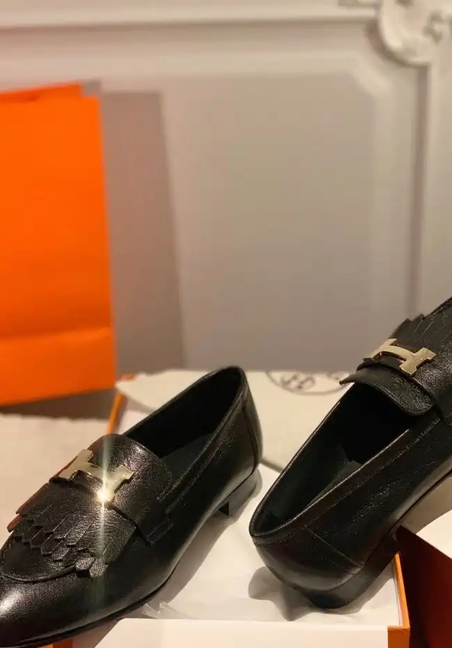 hype Hermes Leather Shoes