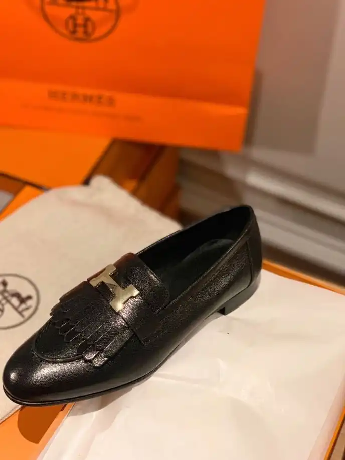 hype Hermes Leather Shoes