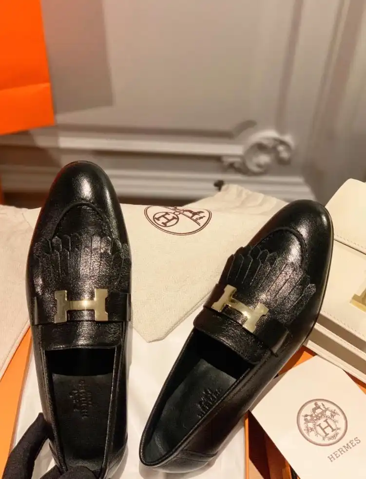 hype Hermes Leather Shoes