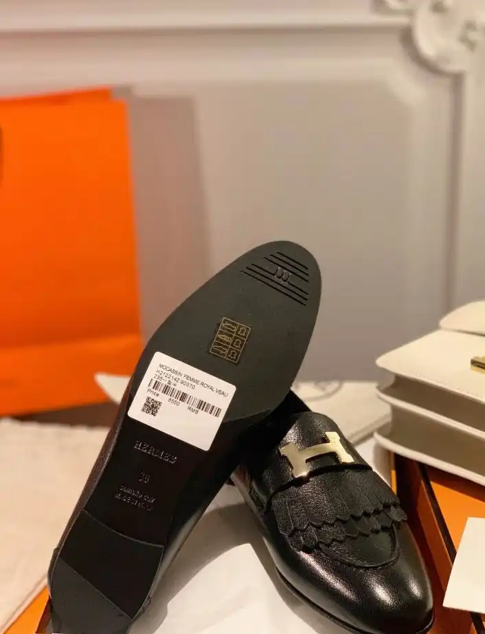 hype Hermes Leather Shoes