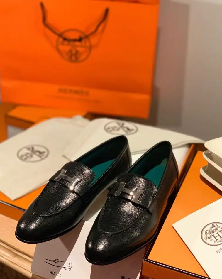 hype Hermes Leather Shoes