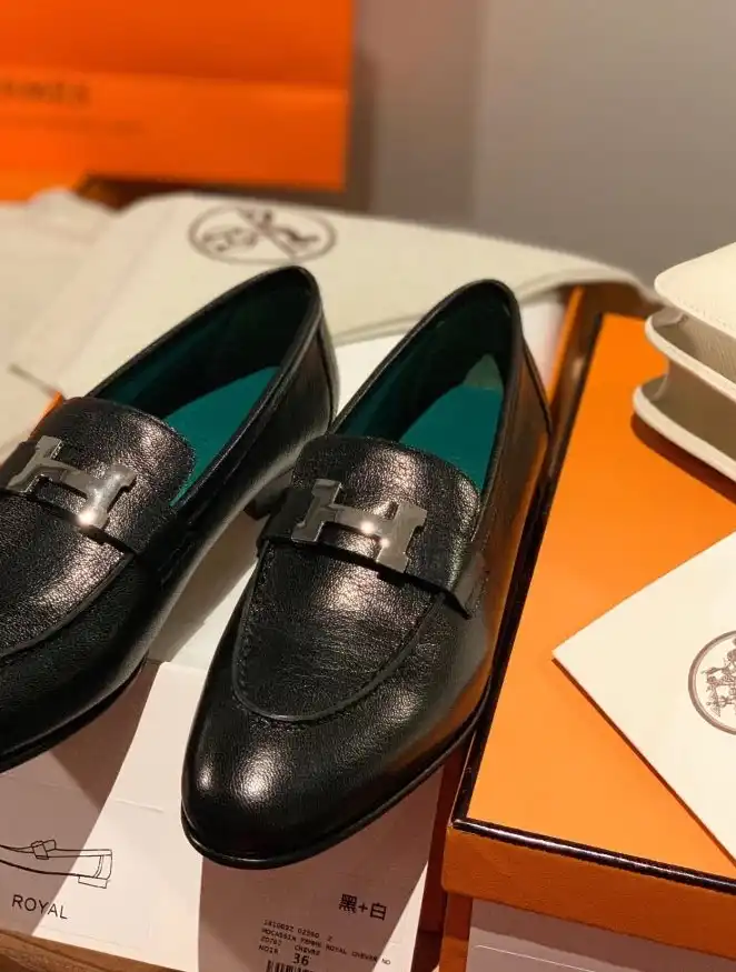 hype Hermes Leather Shoes