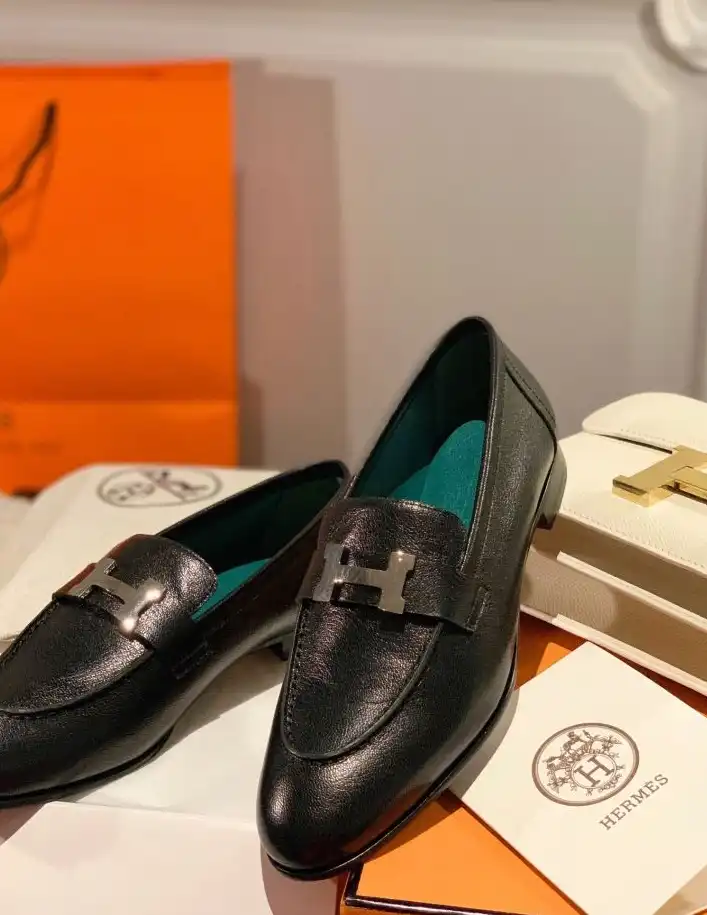 hype Hermes Leather Shoes