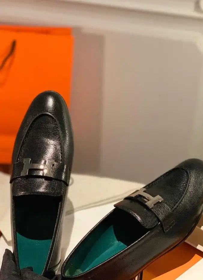 hype Hermes Leather Shoes