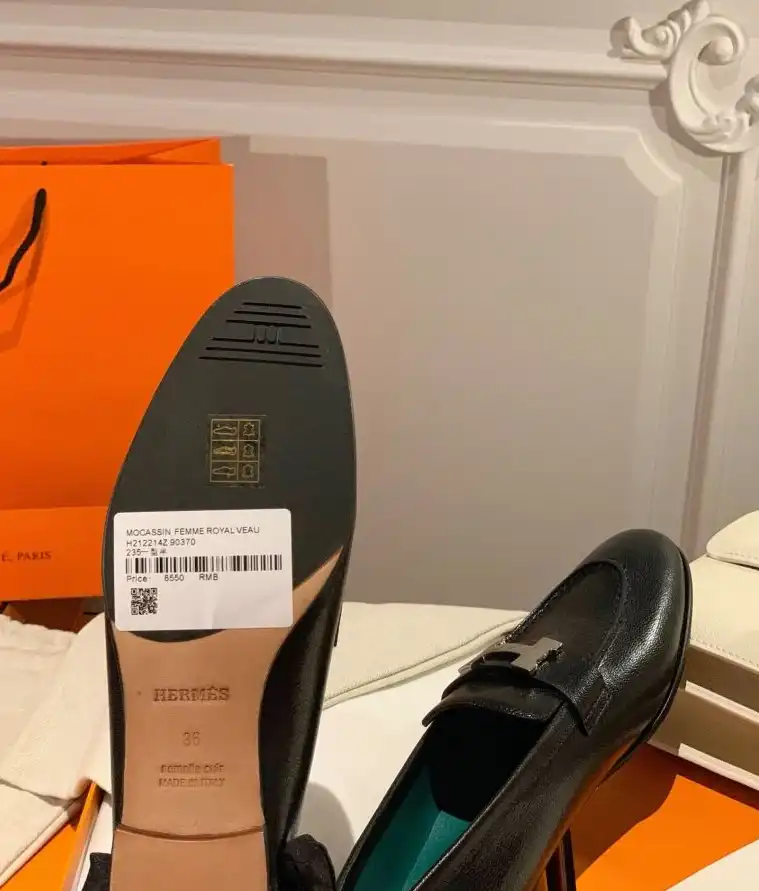 hype Hermes Leather Shoes