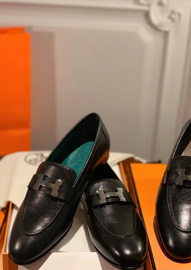 hype Hermes Leather Shoes