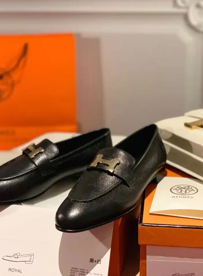 hype Hermes Leather Shoes