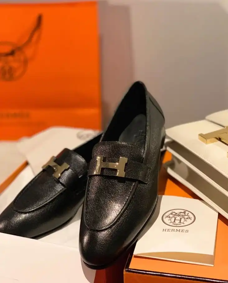 hype Hermes Leather Shoes