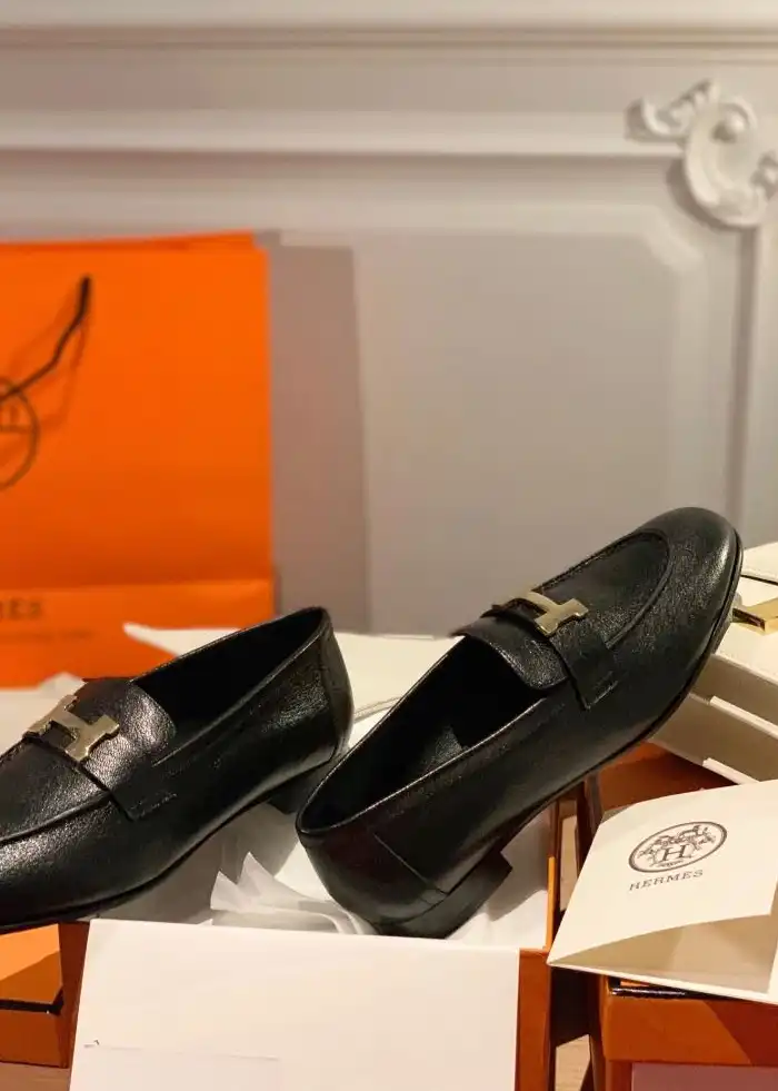 hype Hermes Leather Shoes