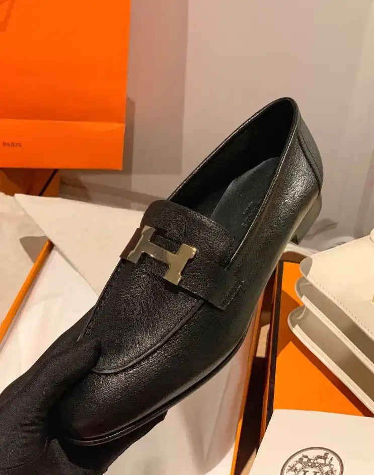 hype Hermes Leather Shoes