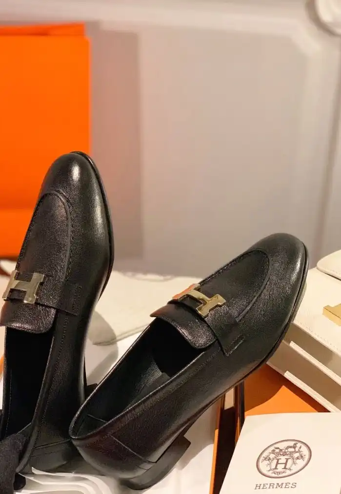 hype Hermes Leather Shoes