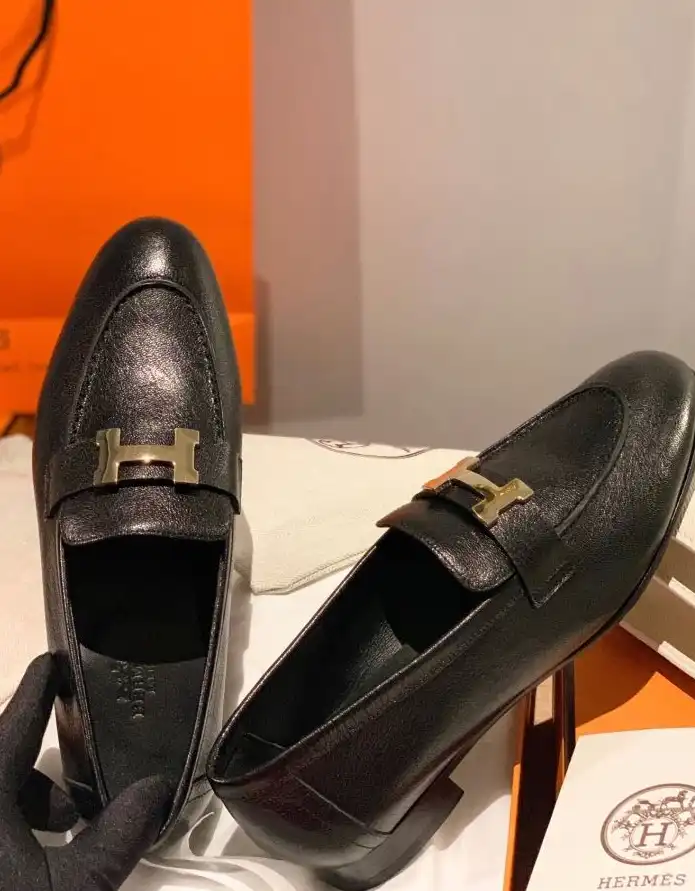 hype Hermes Leather Shoes