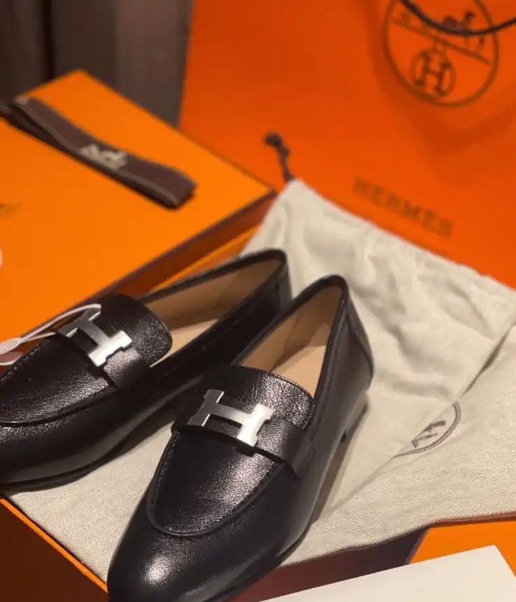 hype Hermes Leather Shoes