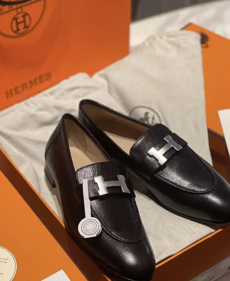 hype Hermes Leather Shoes