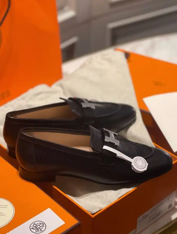 hype Hermes Leather Shoes