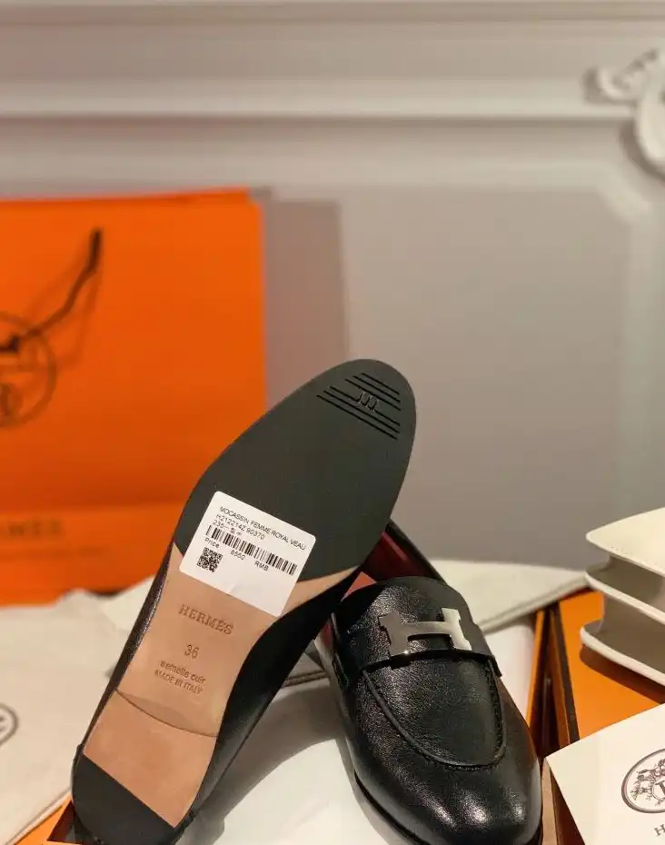 hype Hermes Leather Shoes