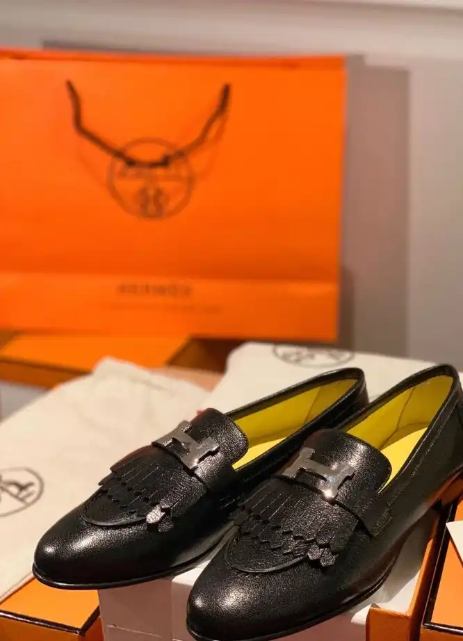 hype Hermes Leather Shoes