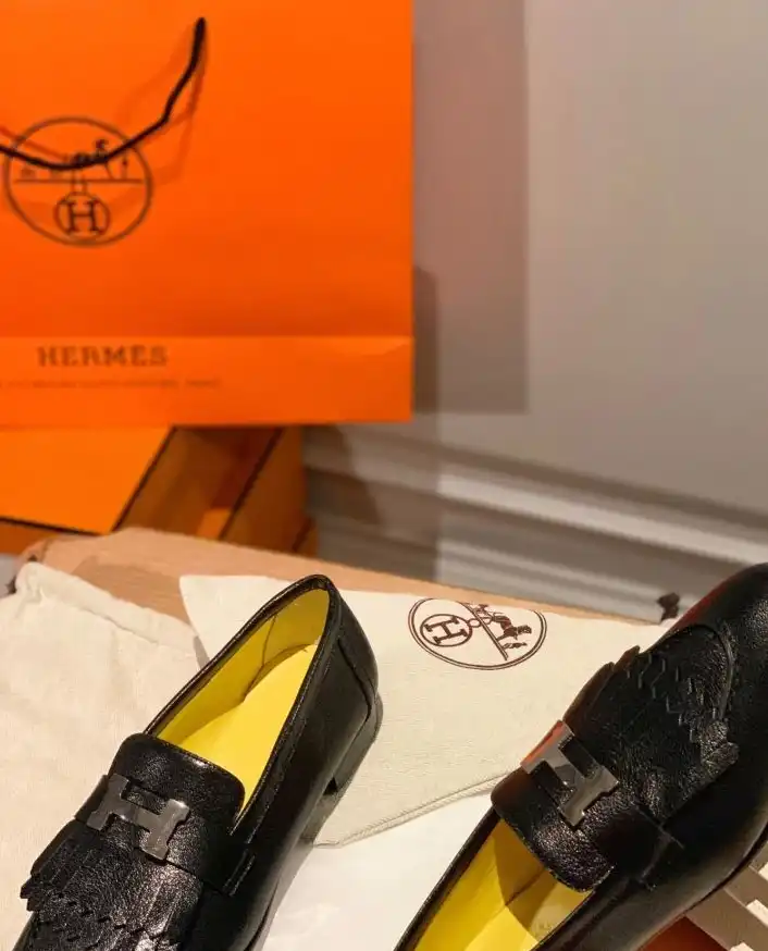 hype Hermes Leather Shoes