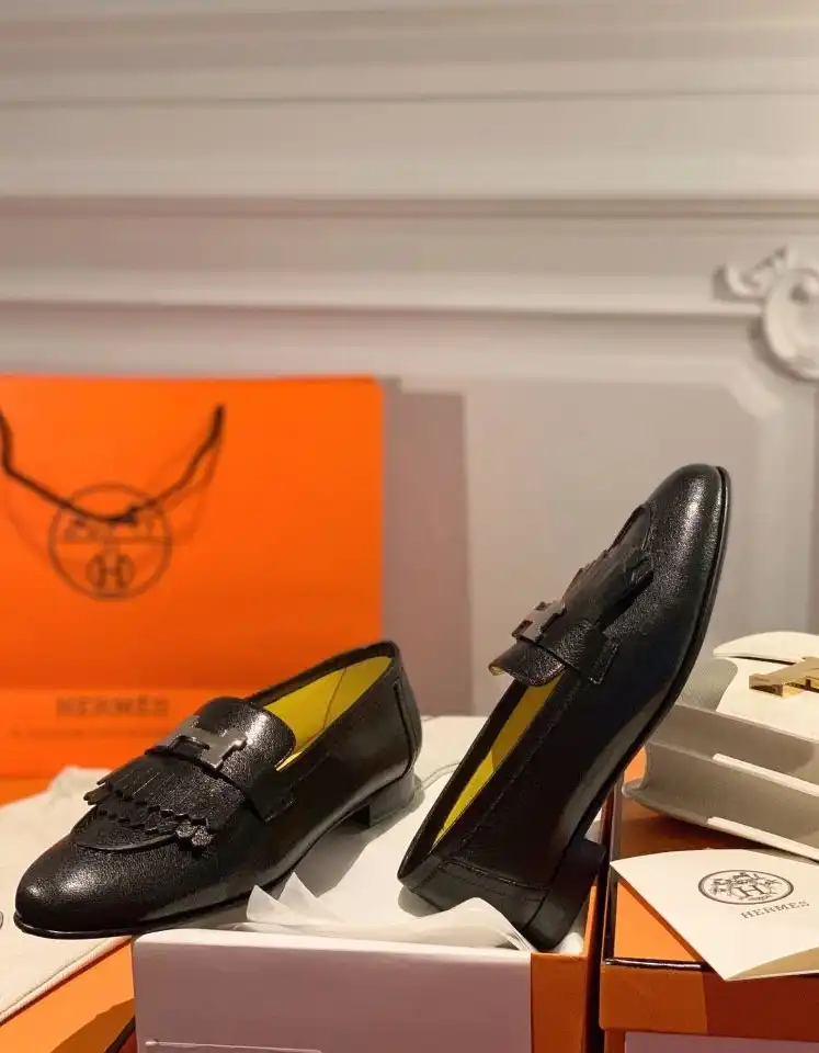 hype Hermes Leather Shoes