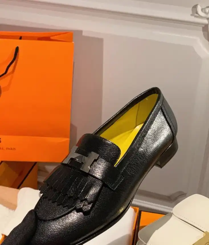 hype Hermes Leather Shoes