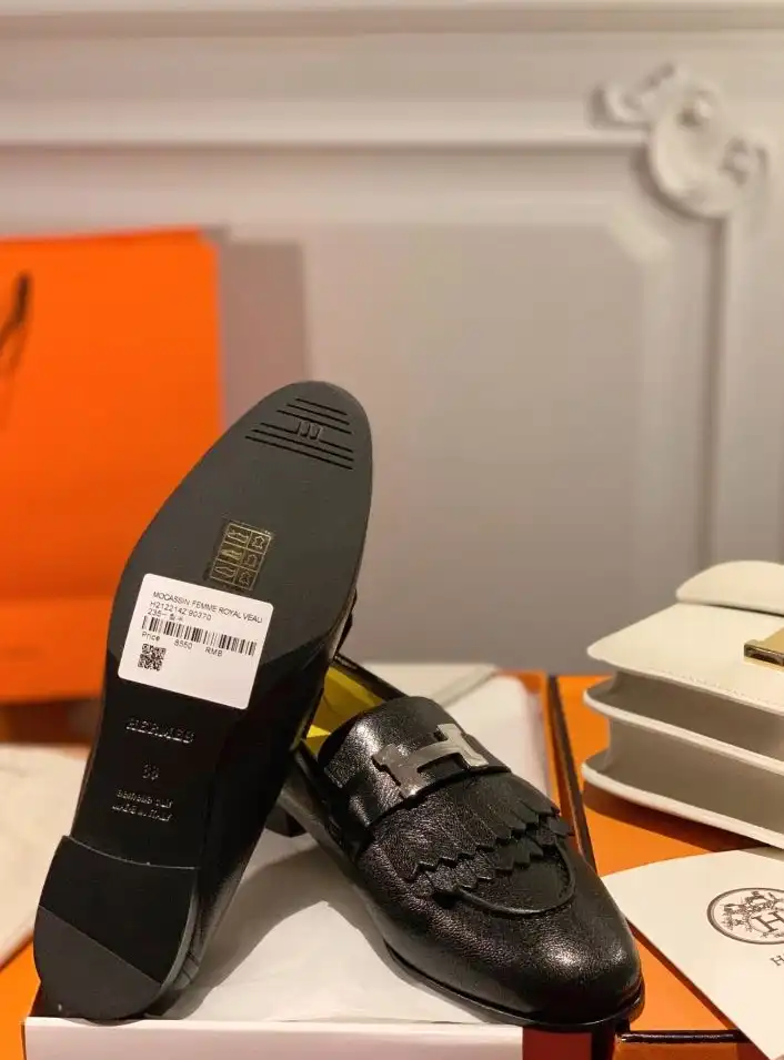 hype Hermes Leather Shoes