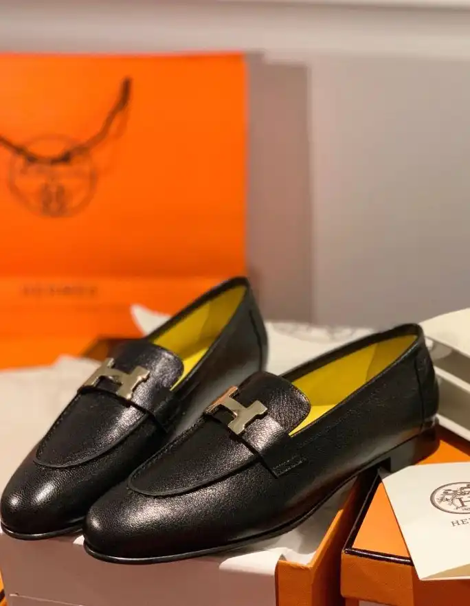 hype Hermes Leather Shoes