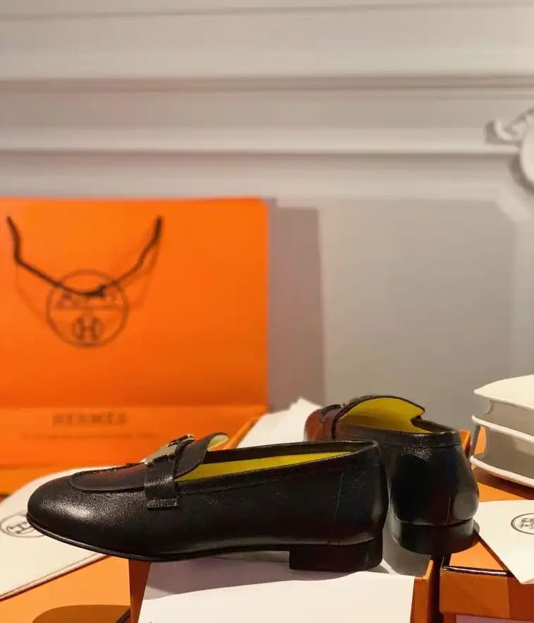 hype Hermes Leather Shoes