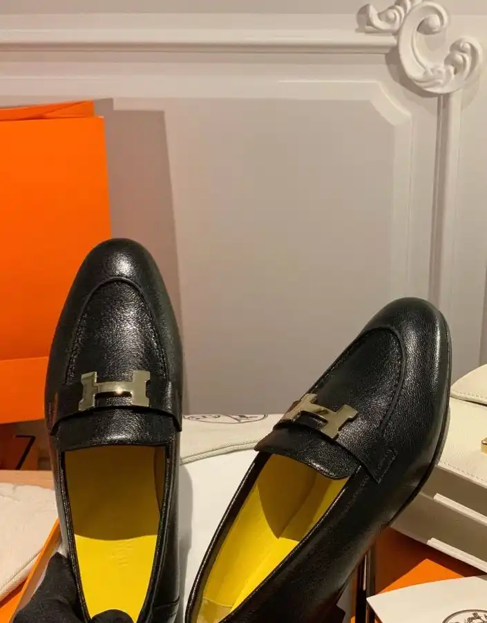 hype Hermes Leather Shoes