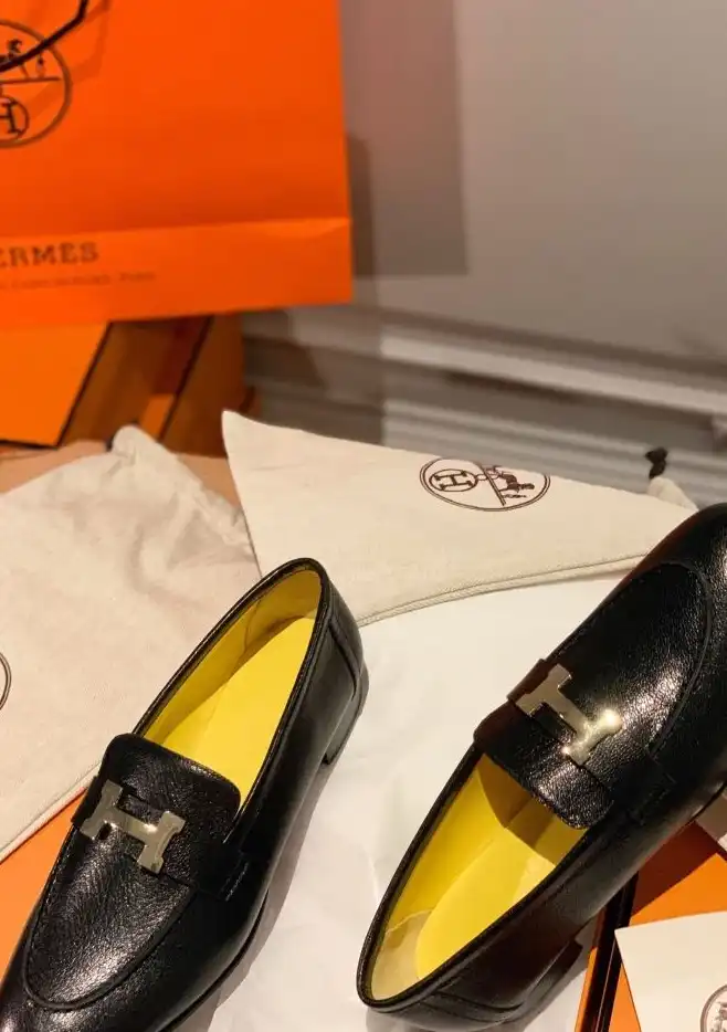 hype Hermes Leather Shoes