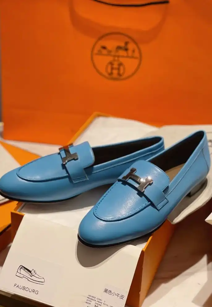 hype Hermes Leather Shoes