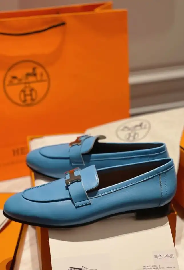 hype Hermes Leather Shoes