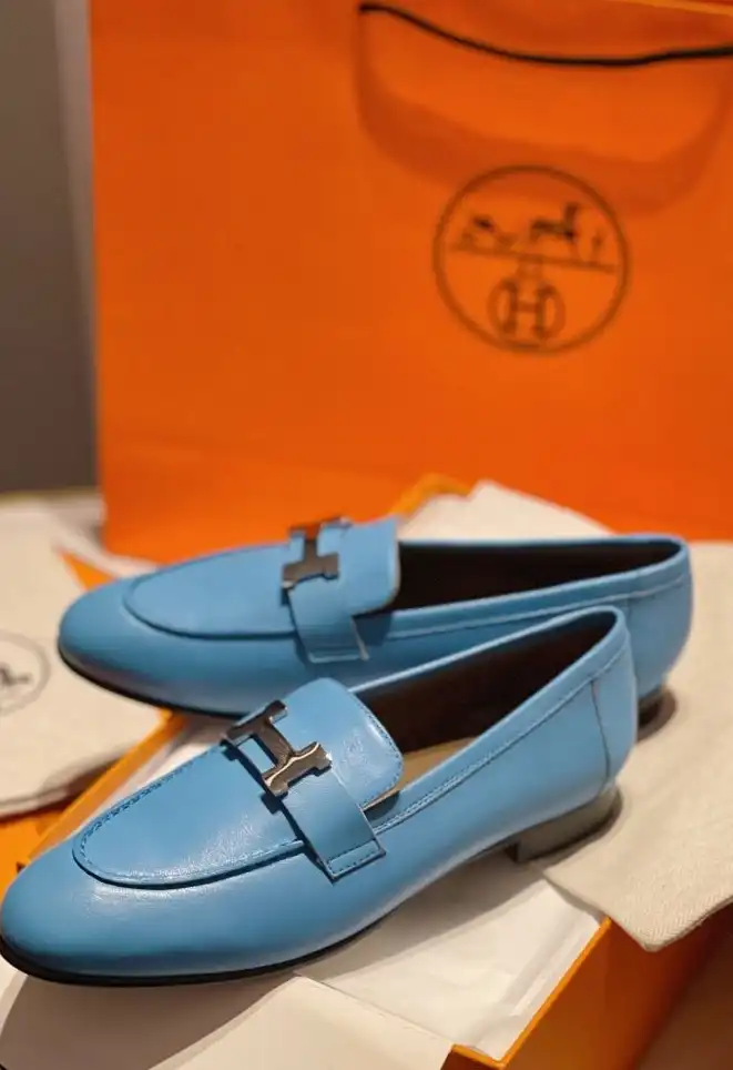 hype Hermes Leather Shoes