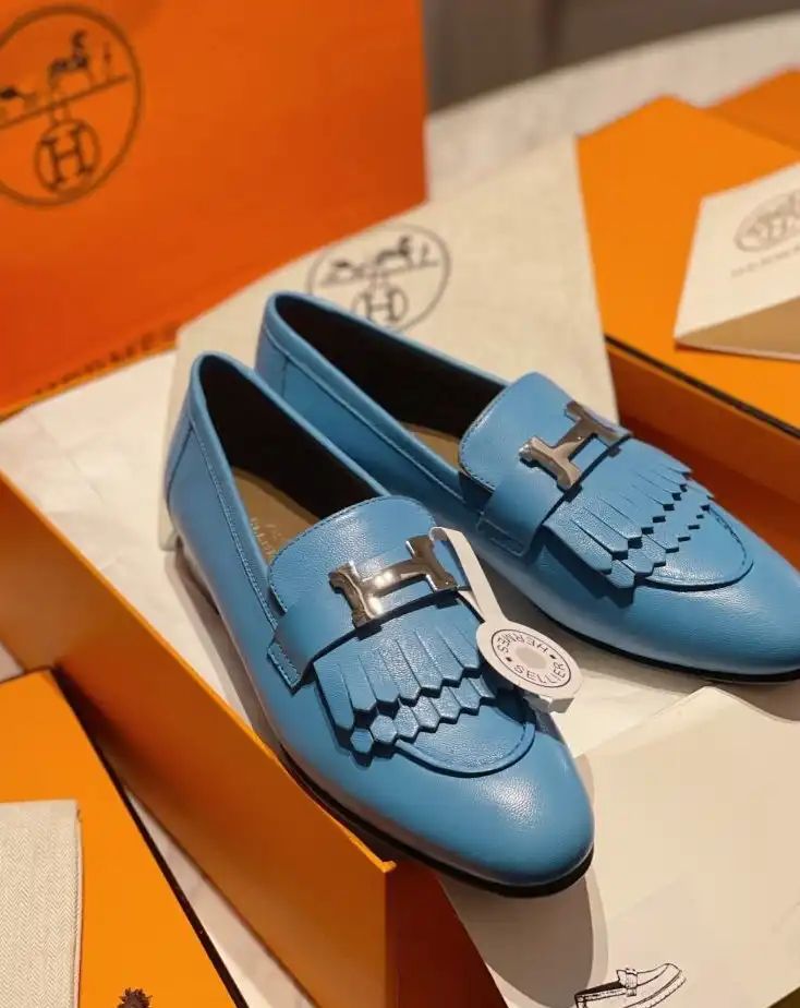 hype Hermes Leather Shoes