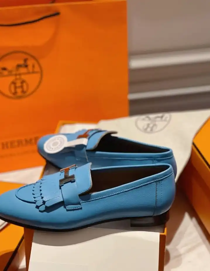 hype Hermes Leather Shoes