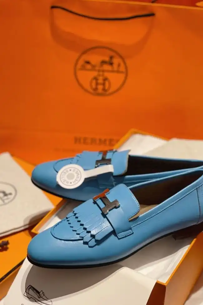 hype Hermes Leather Shoes