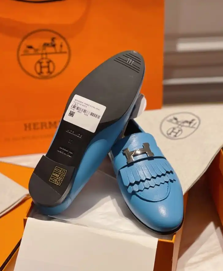 hype Hermes Leather Shoes