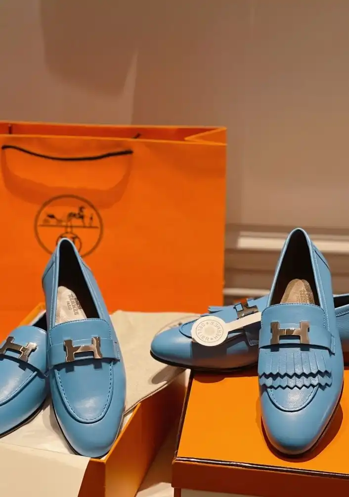 hype Hermes Leather Shoes