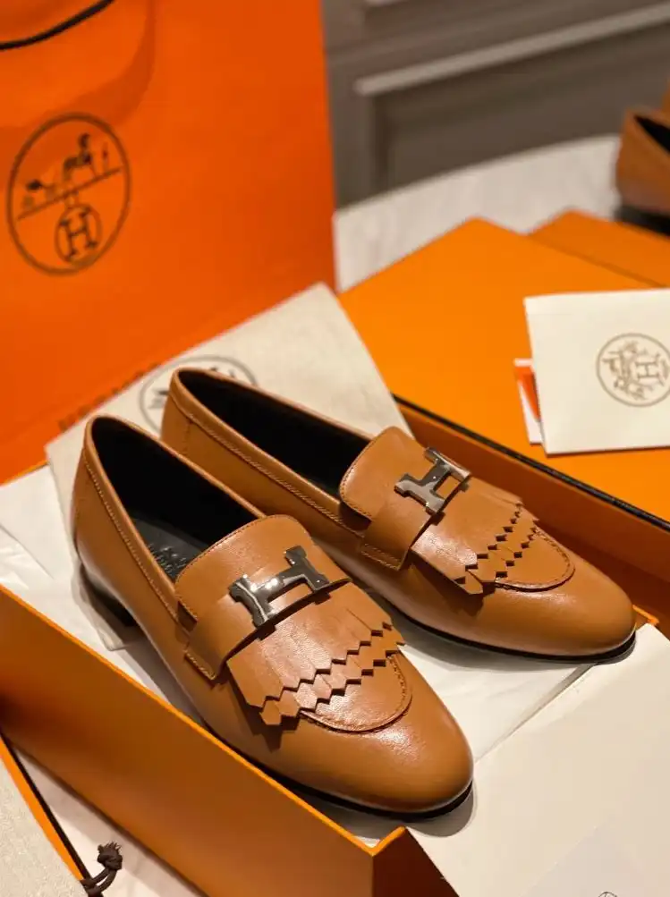 hype Hermes Leather Shoes