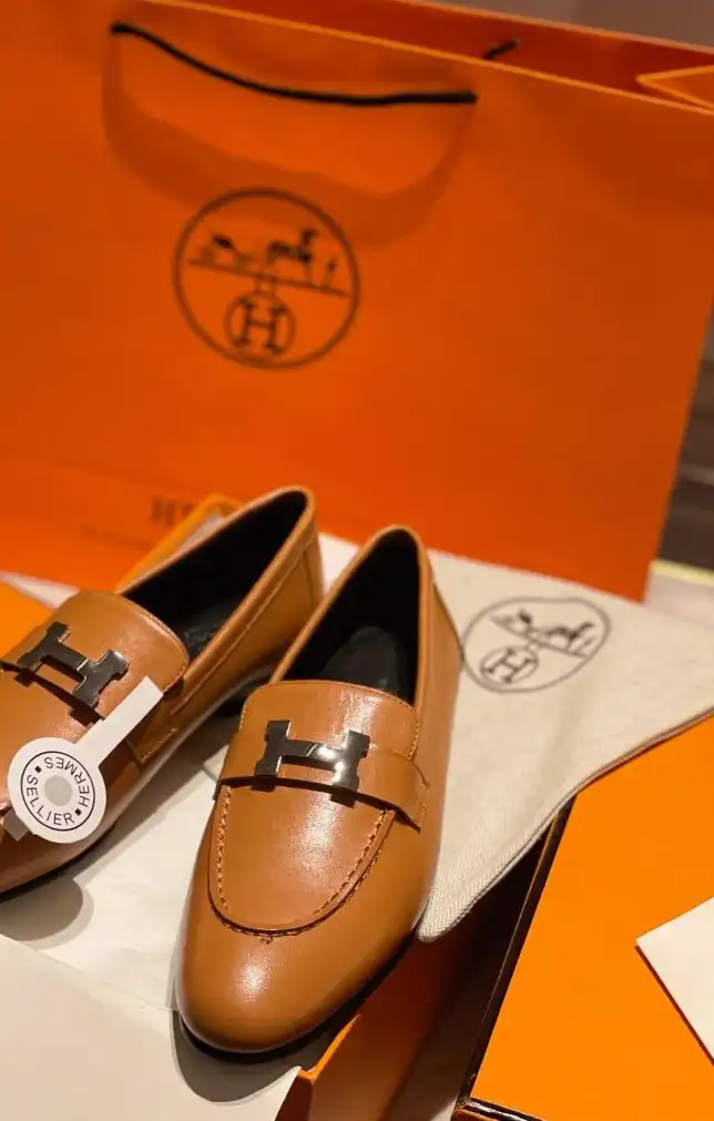 hype Hermes Leather Shoes