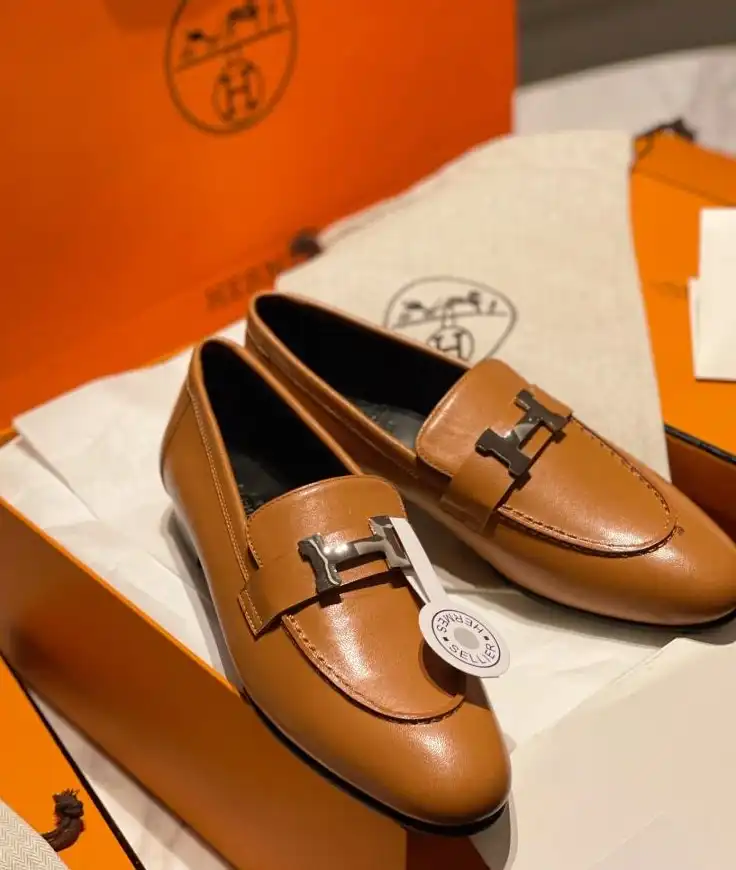 hype Hermes Leather Shoes