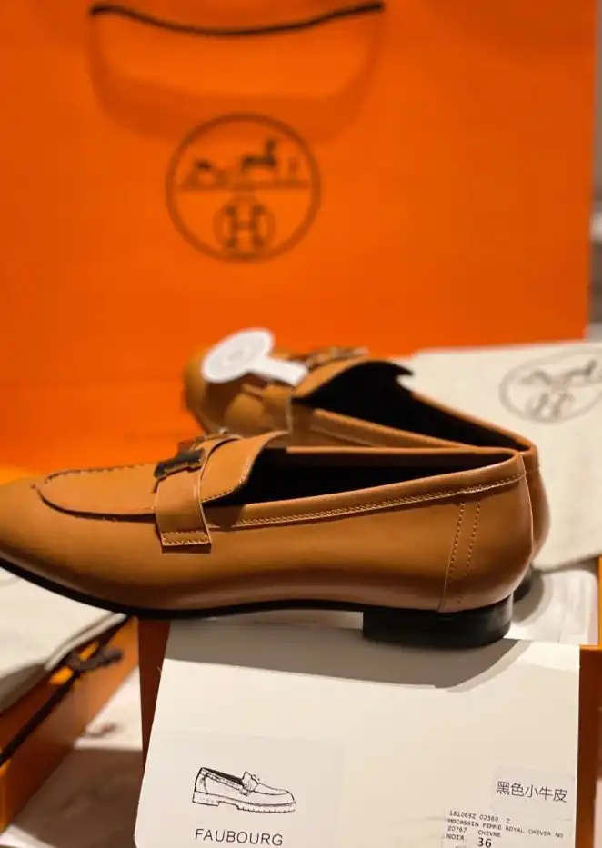 hype Hermes Leather Shoes