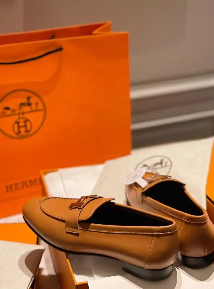 hype Hermes Leather Shoes