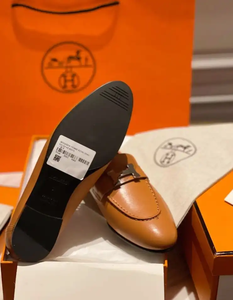 hype Hermes Leather Shoes