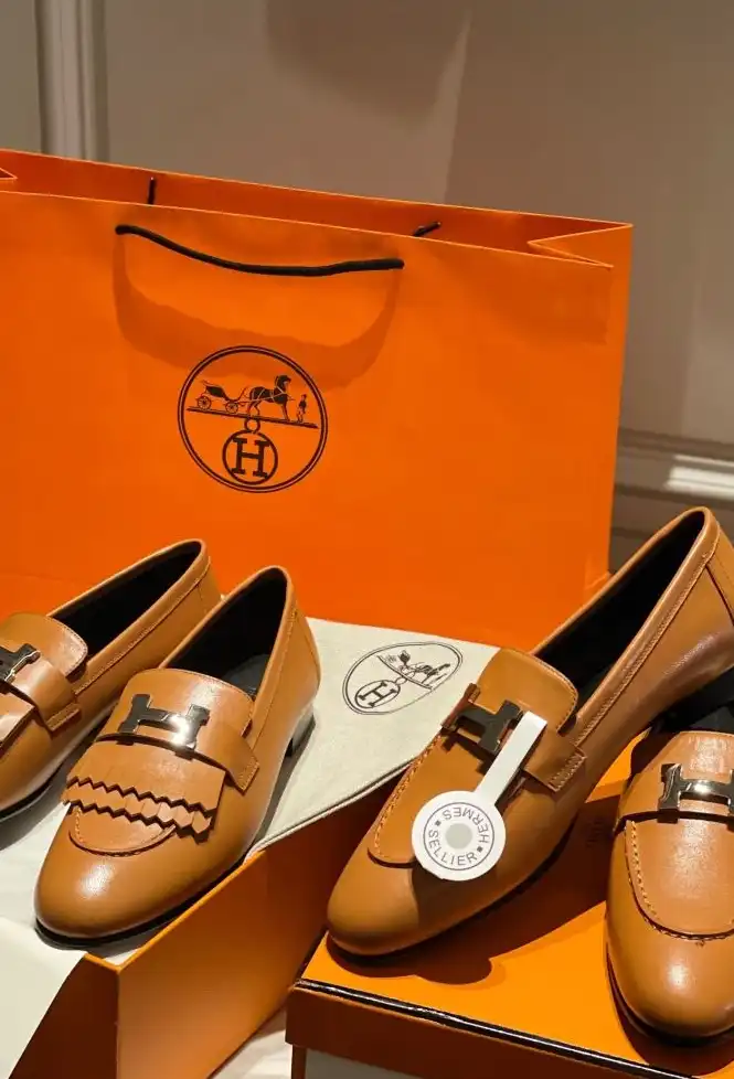 hype Hermes Leather Shoes