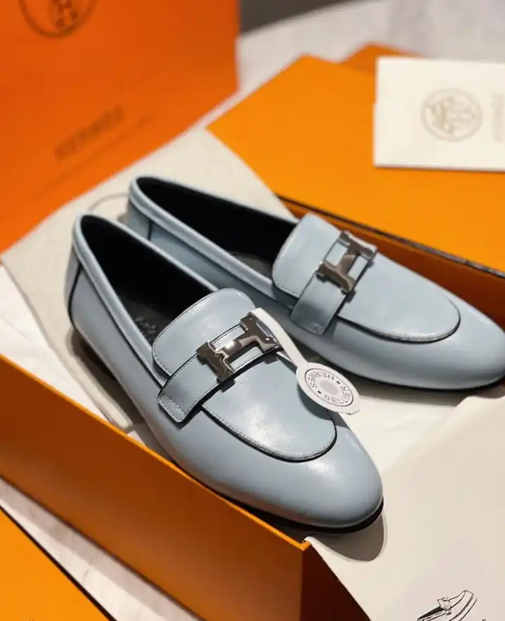 hype Hermes Leather Shoes