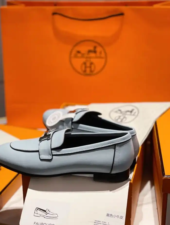 hype Hermes Leather Shoes